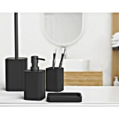 Aquasanit Onyx Portacepillos (Poliresina, Negro) | BAUHAUS