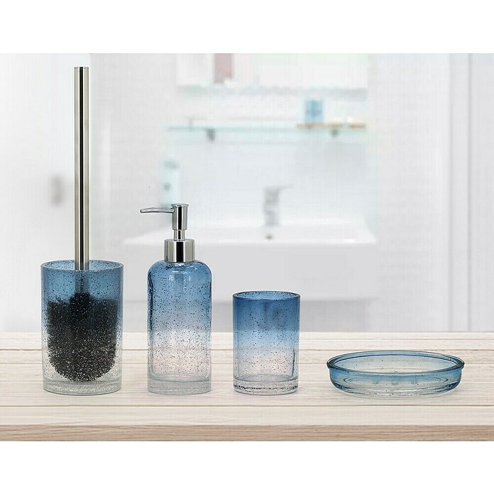 Aquasanit Elba Escobillero de suelo (Vidrio, Azul) | BAUHAUS