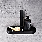 Aquasanit Evolution Cesta de baño (L x An x Al: 12 x 30 x 25 cm, Negro, Mate)