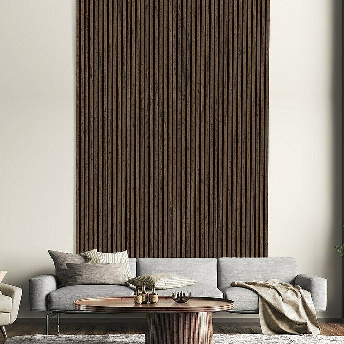 Akustikpaneel Acustico (Walnuss furniert, L x B x S: 2 400 x 572,5 x 19 mm) | BAUHAUS