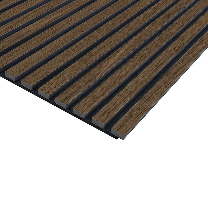 Akustikpaneel Acustico (Walnuss furniert, L x B x S: 2 400 x 572,5 x 19 mm) | BAUHAUS