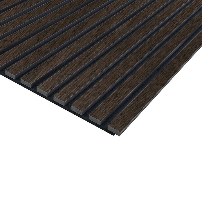 Akustikpaneel Acustico (Eiche geräuchert furniert, L x B x S: 2 400 x 572,5 x 19 mm) | BAUHAUS