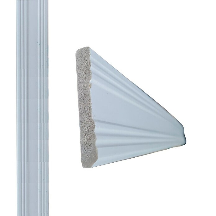 Oknum Rodapié antihumedad EPS (220 cm x 12 mm x 90 mm, Poliestireno expandido, Blanco) | BAUHAUS