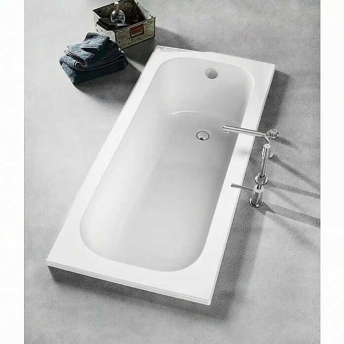 Roca Bañera Contesa (140 x 70 cm, 141 l, Acero esmaltado, Blanco)