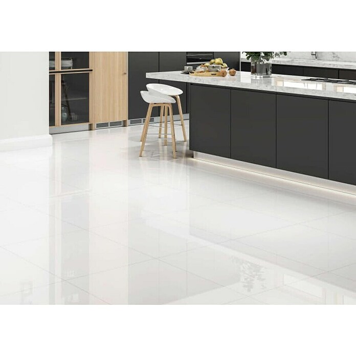Halcón Porculanska pločica Halcon White Gloss  (60 x 60 cm, Bijela, Visokog sjaja) | BAUHAUS