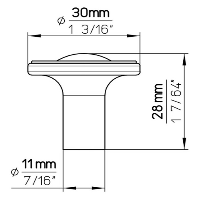 Siro Gumb za pohištvo  (Vrsta pohištvenega ročaja: Gumb, Do x Š x V: 30 x 11 x 28 mm, Kromirano) | 1150 - Möbelknöpfe und Griffe | AAEB - Möbelbeschläge | AAE - Beschläge | AA - Eisenwaren | A - Eisenwaren | BAUHAUS