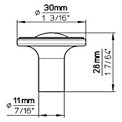 Siro Gumb za pohištvo  (Vrsta pohištvenega ročaja: Gumb, Do x Š x V: 30 x 11 x 28 mm, Kromirano) | 1150 - Möbelknöpfe und Griffe | AAEB - Möbelbeschläge | AAE - Beschläge | AA - Eisenwaren | A - Eisenwaren | BAUHAUS
