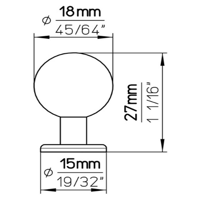 Siro Gumb za pohištvo  (Vrsta pohištvenega ročaja: Gumb, Do x Š x V: 18 x 15 x 27 mm, Jeklo, Pozlačeno) | 1150 - Möbelknöpfe und Griffe | AAEB - Möbelbeschläge | AAE - Beschläge | AA - Eisenwaren | A - Eisenwaren | BAUHAUS