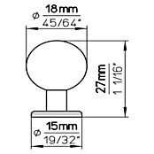 Siro Gumb za pohištvo  (Vrsta pohištvenega ročaja: Gumb, Do x Š x V: 18 x 15 x 27 mm, Jeklo, Pozlačeno) | 1150 - Möbelknöpfe und Griffe | AAEB - Möbelbeschläge | AAE - Beschläge | AA - Eisenwaren | A - Eisenwaren | BAUHAUS