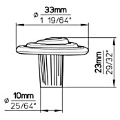 Siro Ručkica za namještaj  (Tip ručke za namještaj: Gumb, D x Š x V: 33 x 10 x 23 mm, Čelik) | BAUHAUS