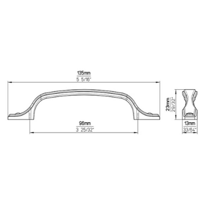 Siro Pohištveni ročaj  (Do x Š x V: 135 x 14 x 23 mm, Jeklo, Črna) | 1150 - Möbelknöpfe und Griffe | AAEB - Möbelbeschläge | AAE - Beschläge | AA - Eisenwaren | A - Eisenwaren | BAUHAUS