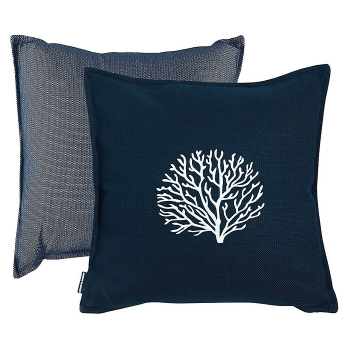 Marine Business Waterproof Cojín de exterior Aruba bordado (L x An: 45 x 45 cm, Navy, 2 ud.) | BAUHAUS