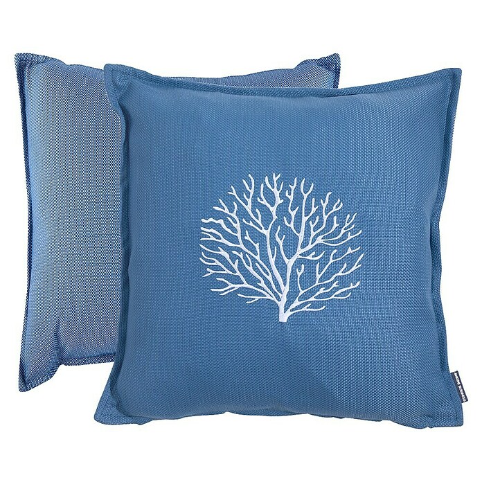 Marine Business Waterproof Cojín de exterior Aruba bordado (L x An: 45 x 45 cm, Blue, 2 ud.) | BAUHAUS