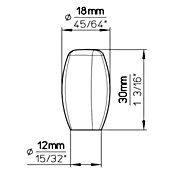 Siro Pohištveni ročaj  (Do x Š x V: 18 x 18 x 30 mm, Kromirano) | 1188 - Garderoben | AAEE - Garderoben | AAE - Beschläge | AA - Eisenwaren | A - Eisenwaren | BAUHAUS