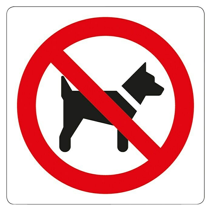 Pickup Aufkleber (Motiv: Hunde verboten, L x B: 7,5 x 7,5 cm)