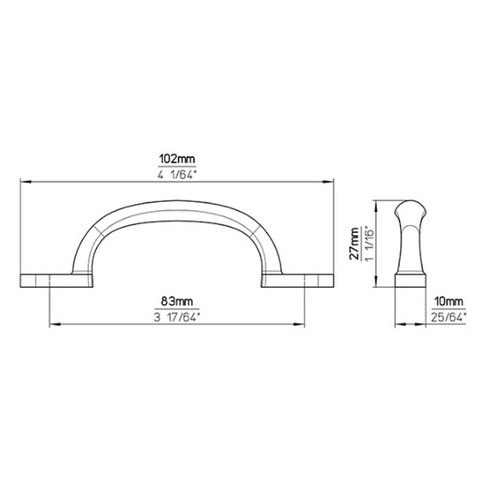 Siro Pohištveni ročaj  (Do x Š x V: 102 x 10 x 27 mm, Jeklo, Črna) | 1150 - Möbelknöpfe und Griffe | AAEB - Möbelbeschläge | AAE - Beschläge | AA - Eisenwaren | A - Eisenwaren | BAUHAUS