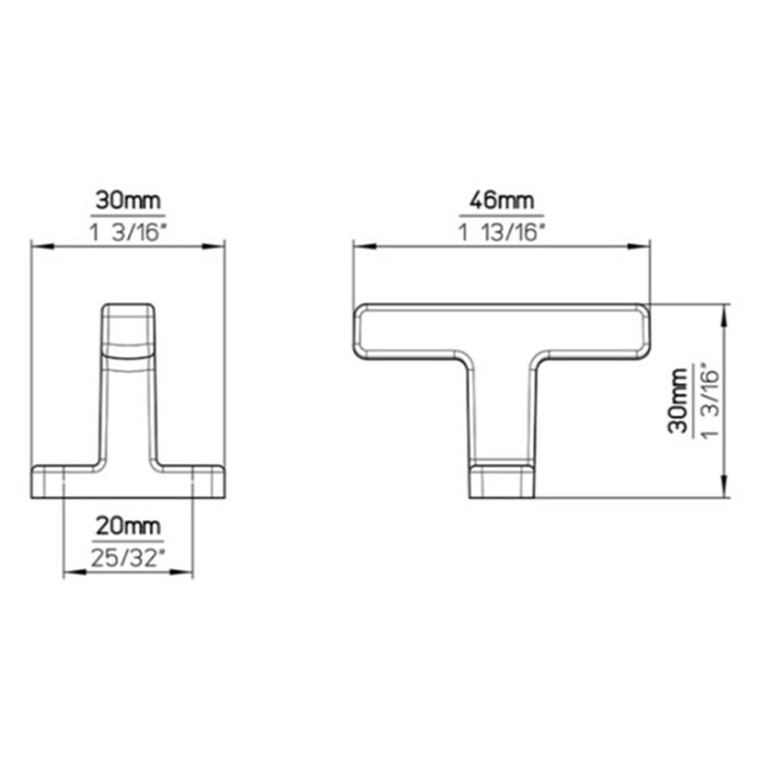 Siro Gumb za pohištvo  (Do x Š x V: 46 x 30 x 30 mm, Jeklo) | Pohištveni gumbi | Pohištveni ročaji | Izdelava pohištva | Dekoracija stanovanja | Izdelki | BAUHAUS