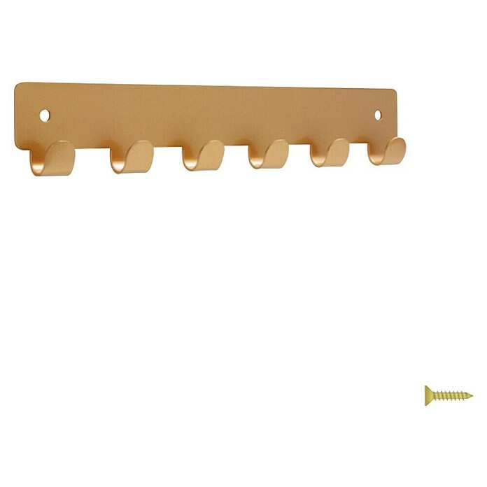 Siro Zidna vješalica  (D x Š x V: 240 x 41 x 17 mm, Čelik, Zlatna) | BAUHAUS