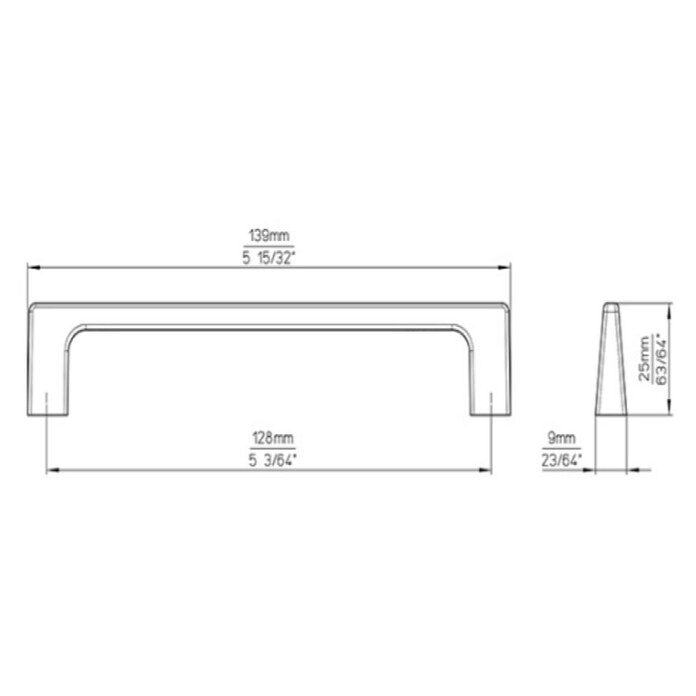 Siro Pohištveni ročaj  (Do x Š x V: 139 x 9 x 25 mm, Jeklo, Črna) | 1150 - Möbelknöpfe und Griffe | AAEB - Möbelbeschläge | AAE - Beschläge | AA - Eisenwaren | A - Eisenwaren | BAUHAUS