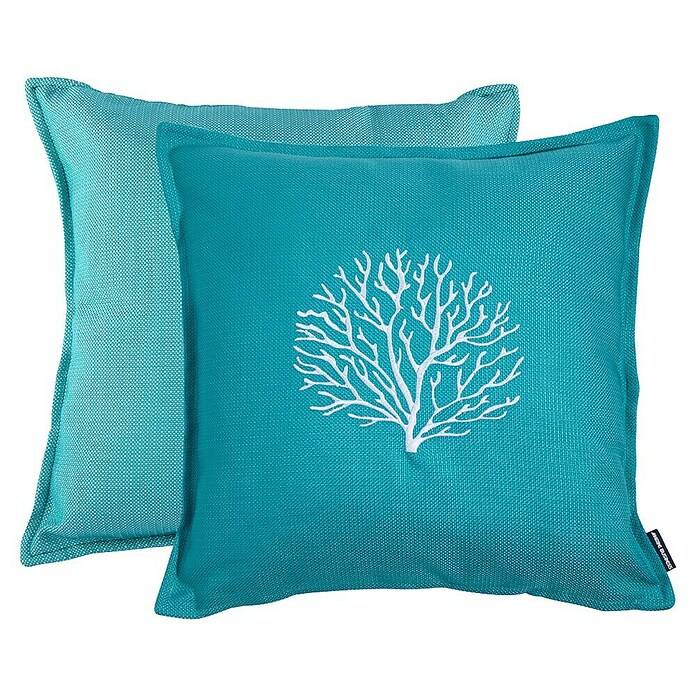Marine Business Waterproof Cojín de exterior Aruba bordado (L x An: 45 x 45 cm, Acqua, 2 ud.) | BAUHAUS