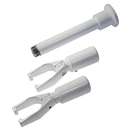 Ximax Raumteiler-Set (2x Wandhalter, 1x Standfuß, Weiß)