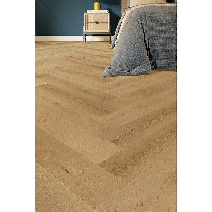 Vinylvloer PVC Silence Sereen (710 x 142 x 7,5 mm, Visgraat, Sereen) | BAUHAUS