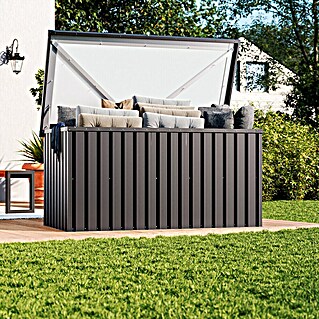 Tepro Garten-Aufbewahrungsbox Store XL (B x T x H: 184,3 x 90 x 93,8 cm, Anthrazit, Stahl)