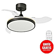 Arte confort Ventilador de techo Ginebra (Negro, 91 cm, 28 W, Blanco cálido) | BAUHAUS