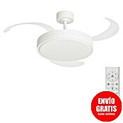 Arte confort Ventilador de techo Verona L (Blanco, 122 cm, 30 W, Blanco cálido, Tamaño de la estancia: 40 m²) | BAUHAUS