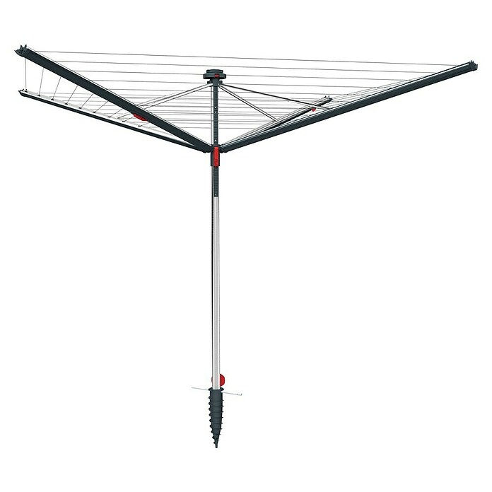 Vileda Wäschespinne Sunrise (Länge Wäscheleine: 50 m, Silber/Schwarz) | BAUHAUS