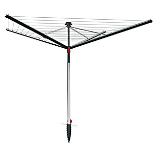 Vileda Wäschespinne Sunrise (Länge Wäscheleine: 50 m, Silber/Schwarz)