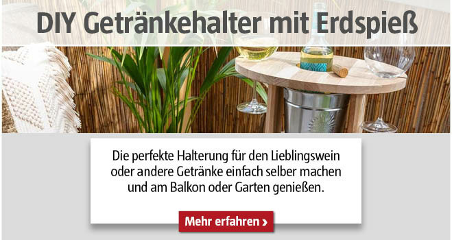 DIY Getränkehalter mit Erdspieß