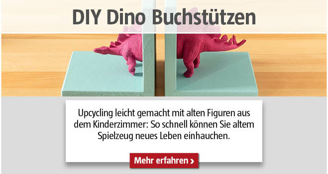 DIY Dino Buchstütze