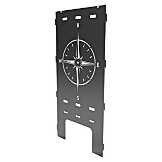 Feuerkorb Seitenteil (Passend für: Feuerkorb Basis-Set, Dekor Kompass, B x H: 38,5 x 79 cm, Stärke: 2 mm, Stahl)