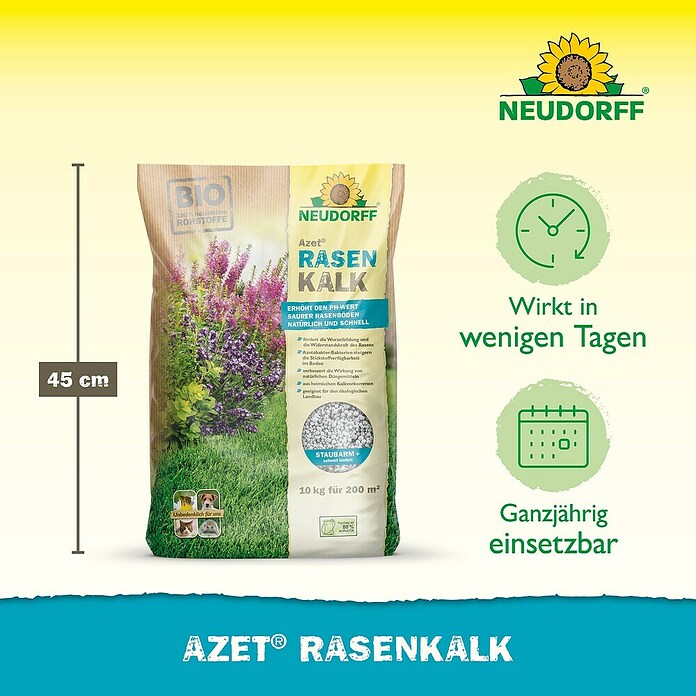 Neudorff Azet Vitalkalk (10 kg, Inhalt ausreichend für ca.: 200 m²)
