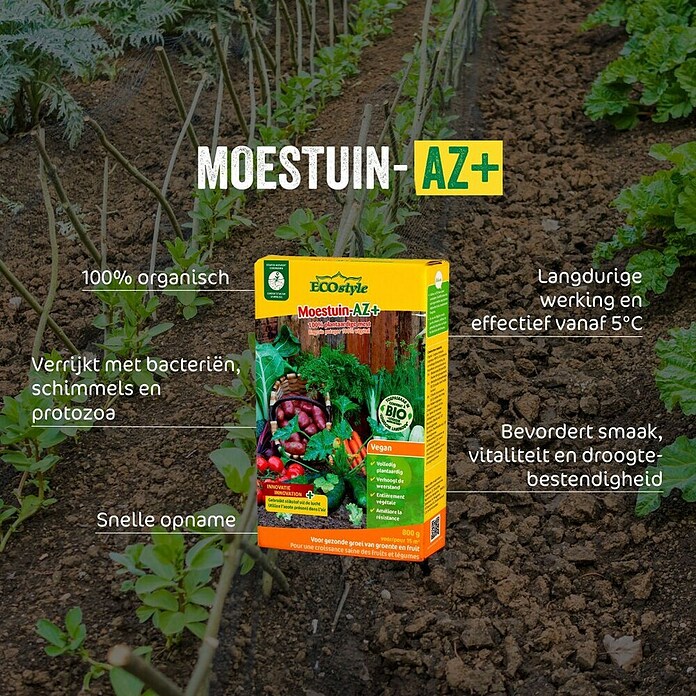 ECOstyle Bio-tomaten- en moestuingrond Moestuin-AZ+ (1.600 g, Max toepassingsvlak: 30 m²) | BAUHAUS