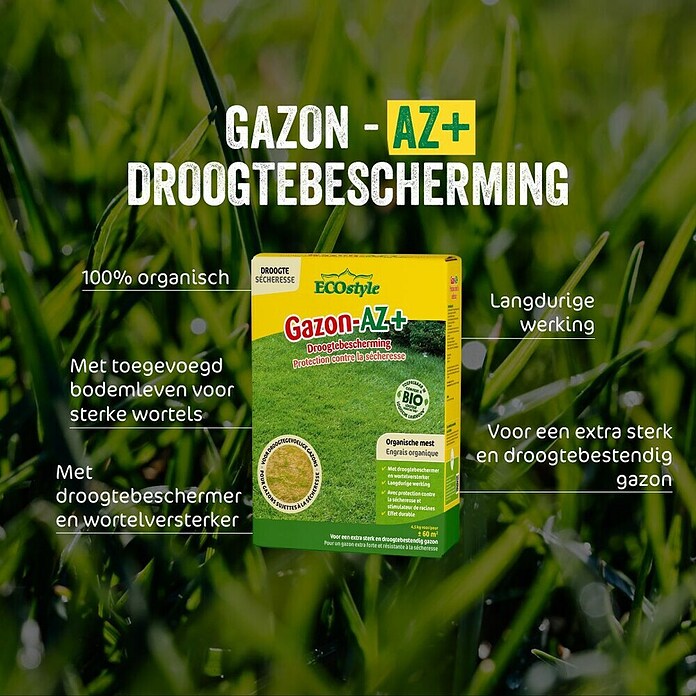 ECOstyle Gazonmest Gazon-AZ+ (4,5 kg, Max toepassingsvlak: 60 m²) | BAUHAUS