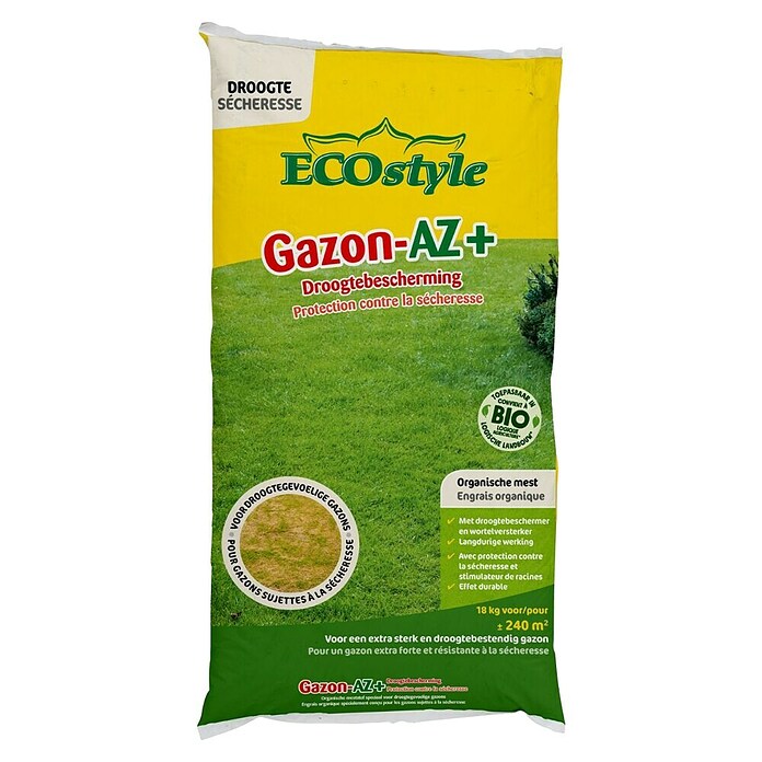 ECOstyle Bio-gazonmest Gazon-AZ+ (18 kg, Max toepassingsvlak: 240 m²) | BAUHAUS