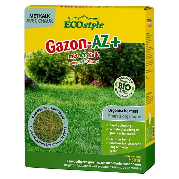 ECOstyle Bio-gazonmest Gazon-AZ+ (4,5 kg, Max toepassingsvlak: 50 m²) | BAUHAUS