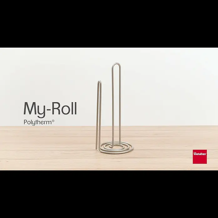Metaltex Küchenrollenhalterung My Roll - Lavaschwarz, Ø x H: 15 x 32 cm, Stahl - Metaltex  My-Roll