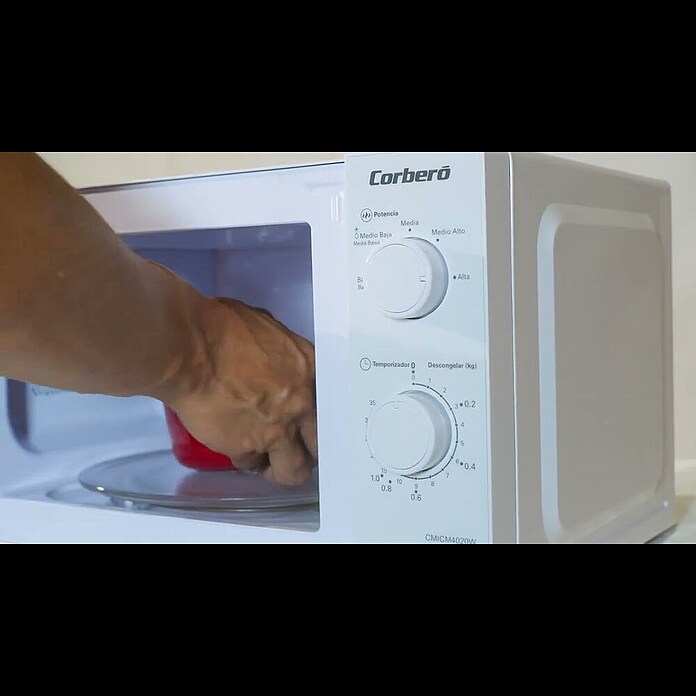 Corberó Microondas CMICM4020W (Potencia máx.: 700 W, 20 l, Blanco) | BAUHAUS