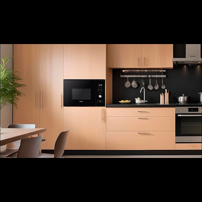 Corberó Microondas empotrado CMICM20GLNINTEG (Potencia máx.: 1.000 W, 20 l, Negro) | BAUHAUS