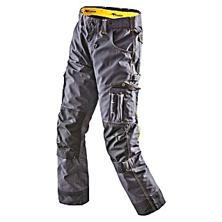 Terrax Workwear Herren-Arbeitshose (58, Grau, Gelb)