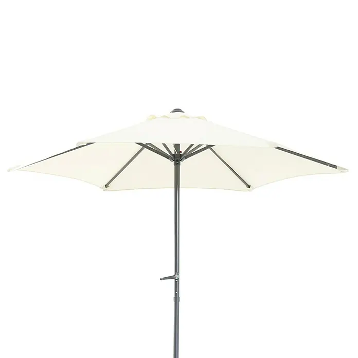 Sunfun Parasol Trentino II - Crudo, Diámetro de cobertura: 200 cm - Esta sombrilla proporciona sombra y protección contra el sol. El tejido es robusto y duradero.