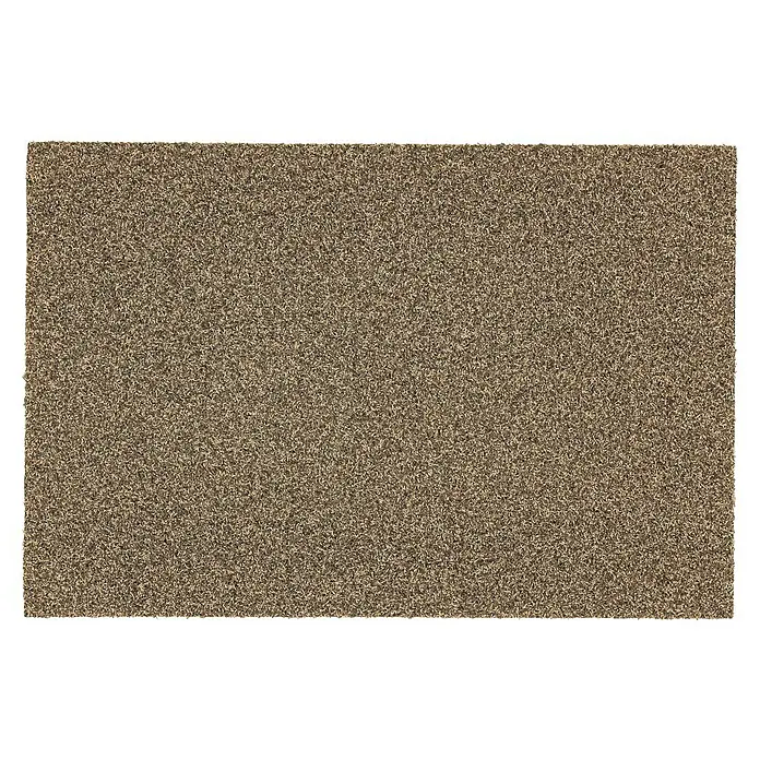 Fußmatte Brush Line - Beige, 60 x 40 cm, 100 % Polypropylen - Gekörnte, gesprenkelte Textur in Beige- und Brauntönen.