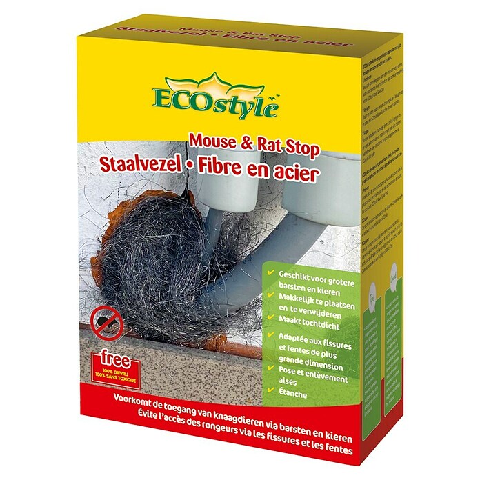 ECOstyle Ratten- en muizenbestrijding Staalvezel (Staal, b x l: 10 x 50 cm) | BAUHAUS