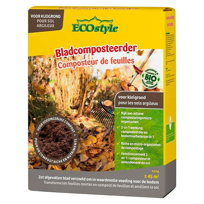 ECOstyle Compostversneller Bladcomposteerder Kleigrond (4,5 kg, Max toepassingsvlak: 45 m²) | BAUHAUS