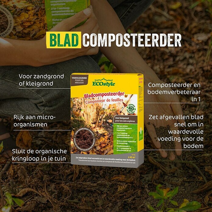 ECOstyle Compostversneller Bladcomposteerder Zandgrond (4,5 kg, Max toepassingsvlak: 45 m²) | BAUHAUS
