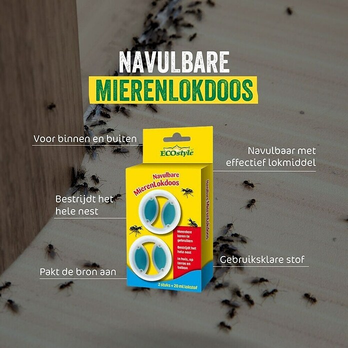 ECOstyle Lokmiddel, navulling MierenLokdoos (2 x 20 ml) | BAUHAUS