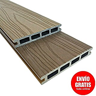 Dioco Tablón para terraza WPC Duratech (L x An x Es: 220 x 14,2 x 2,3 cm, IPE/Teca, 1 ud.)